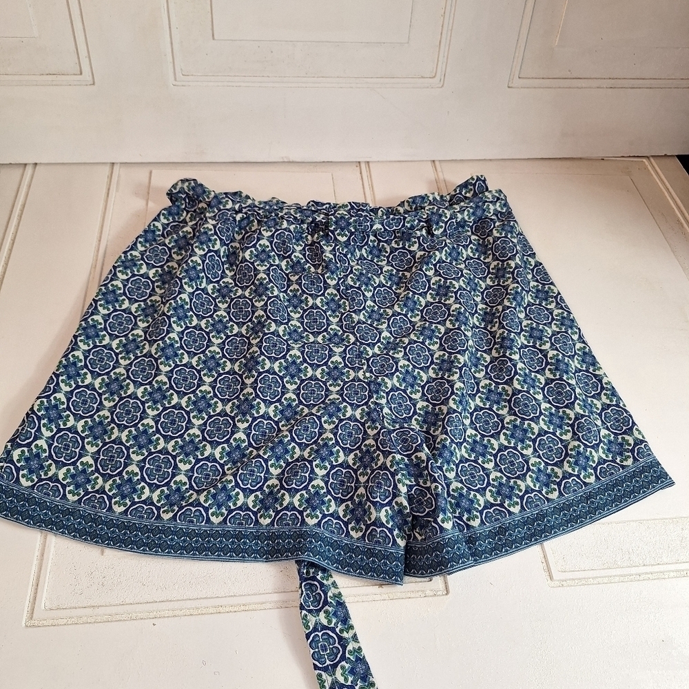 NWT Max Studio Shorts Paperbag Waist & Belt Blue & White Lightweight XLarge - Picture 3 of 11